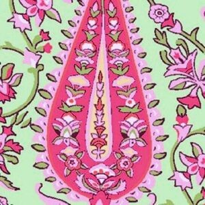 1 Yard Amy Butler LOVE CYPRESS PAISLEY ab47 Blush Bright Pastels Modern Filigree Floral Coral Mint Free Spirit Westminster Quilting Sewing