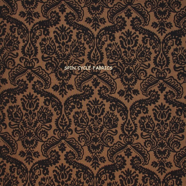 Brown Damask Fabric Etsy