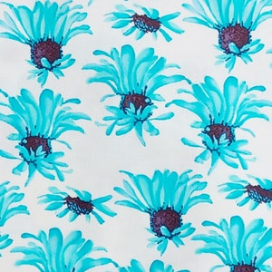 1 Fat Quarter ECHINESEA TEAL CONEFLOWER Madison Tina Givens Teal Aqua Flower Collage Free Spirit Quilting Sewing Westminster Fabric