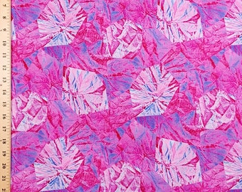 1 Yard Jelly Crush CRYSTALS GEODS Hot Pink Lavender Tonal Tone on Tone Saturated Color Gail Kessler Andover Quilting Sewing Fabric