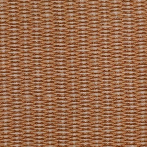 May include: Close-up of a woven fabric with a repeating pattern. The fabric has a warm, earthy color palette, featuring shades of brown and beige. The texture appears to be coarse and durable, with a basket-weave design.
