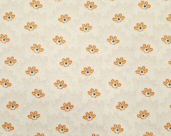 Riproduzione classica da 1 iarda TINY WATERLILY General Store, beige neutro caldo, oro, bronzo, stampe piccole, tessuto per quilting e cucito Nancy Gere Windham