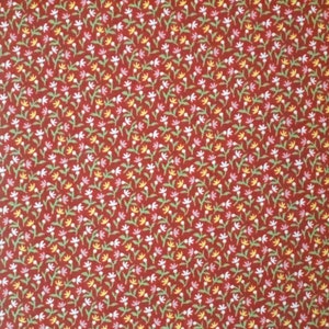 1 Yard Sentimental Journey DAINTY CALICO FLOWER Circa 1800's Pink Cranberry Ro Gregg Quest for a Cure Northcott Quilting Sewing Fabric