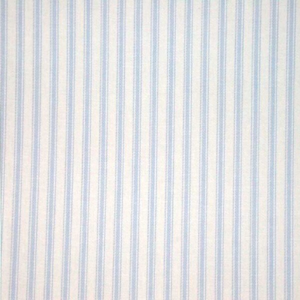 1YD 13" x 54/55" Wide 100% Cotton TICKING STRIPES Baby Blue Pastel Home Decor USA Made Decorating Diaper Bag Clothing Nursery Sewing Craft