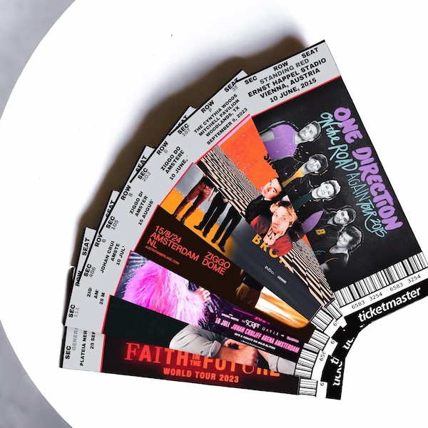 ANY Concert Souvenir ticket - personalizable