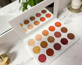 Velvet Bloom – Palette di ombretti da 15 colori con specchio / Tonalità di lusso opache e brillanti / Prodotti di bellezza Reiland