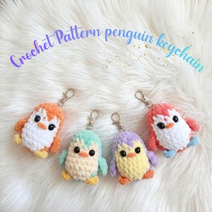 Crochet Penguin Keychain Pattern (PDF Download), Amigurumi Tutorial, Easy Charm