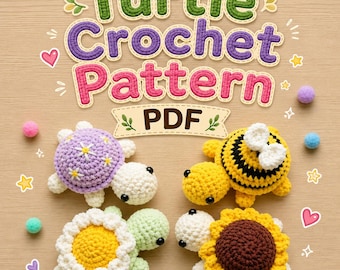 Turtle Crochet Pattern PDF | No-Sew Amigurumi Sea Animal