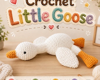 No-Sew Crochet Little Goose Amigurumi Pattern | PDF in 6 Languages