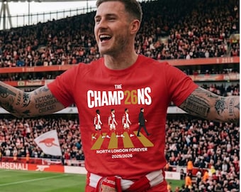 Champions 2025–2026 Family Matching Shirt, Gunners Fan Graphic Tee, Youth & Adult Sweatshirt Hoodie