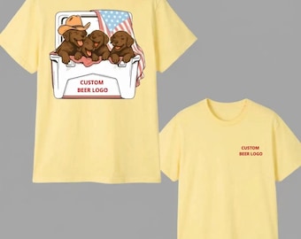 Custom Dog Beer T-Shirt, sweatshirt and hoodie – Chocolate Lab 4th of July Patriotic Tee