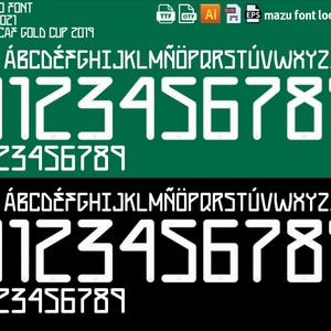 Brazil World Cup 2002 Font – Vector Typeface (digital Download) - Etsy