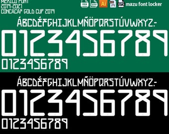 Mexico Soccer Font 2019-2021 – Vector Typeface (Digital Download)