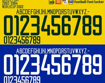 Brazil World Cup 2002 Font – Vector Typeface (Digital Download)