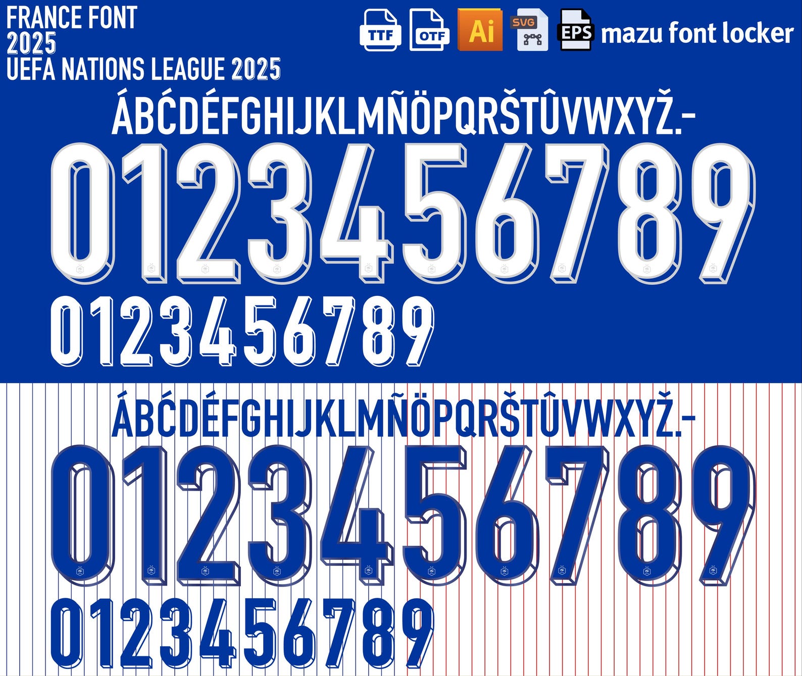 Typeface Kit France 2025 Font – Vector Typeface Kit (digital Download) - Etsy
