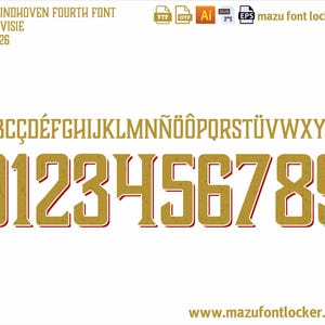 Fuente vectorial del PSV Eindhoven Fourth 2025-26 (Descarga digital)