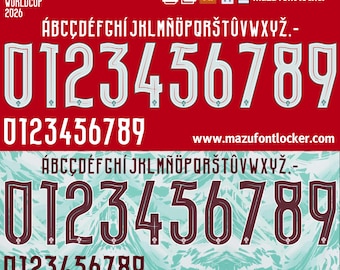 Portugal World Cup 2026 Font Vector (Digital Download)