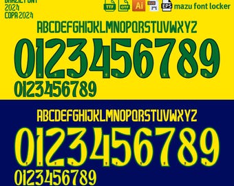 Brazil Copa 2024 Font – Vector Typeface (Digital Download)