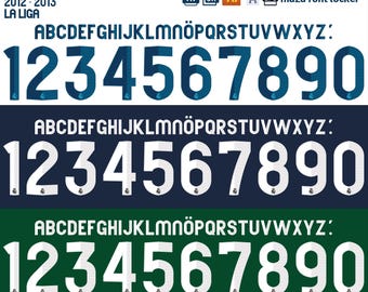 Real Madrid 2012-13 Font – Vector Typeface (Digital Download)