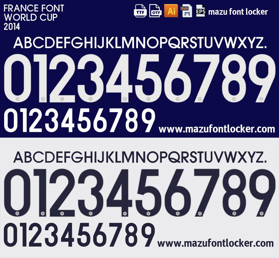 France World Cup 2014 Font Vector (digital Download) - Etsy
