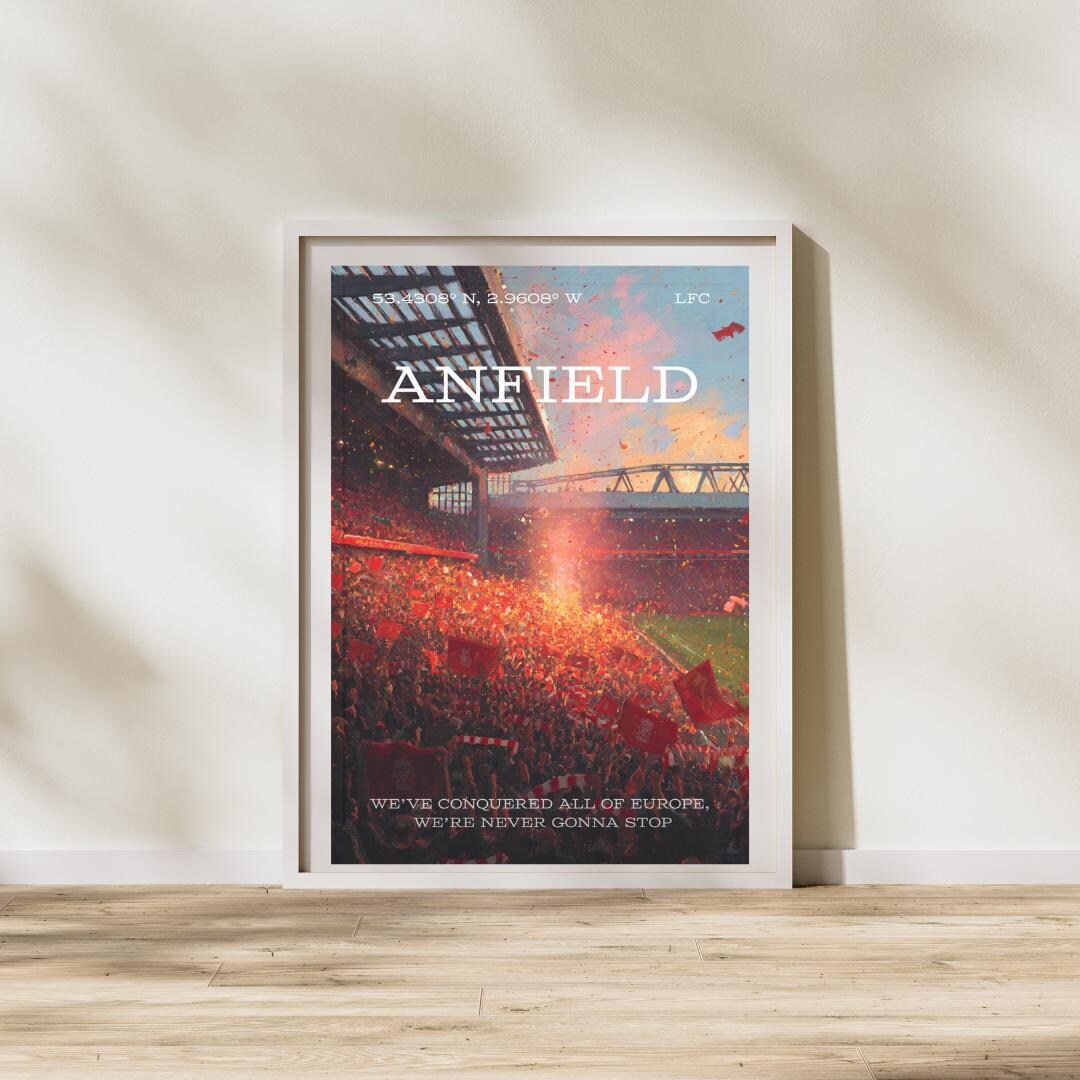 Anfield Stadium Art Print: Liverpool Football Print Gift - Etsy