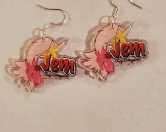 Jem Cartoon Earrings