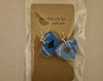 Large Handmade Football Team Acrylic Fishhook Earrings