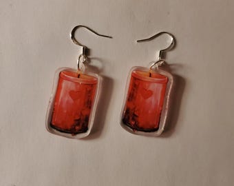Acrylic Sweetheart Valentine's fishhook earring