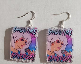 Jem and the Holograms Earrings - 80s Cartoon Nostalgia