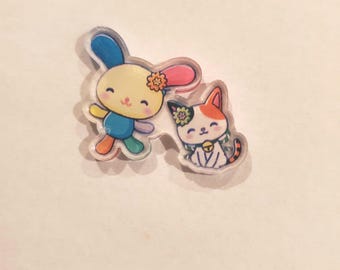 S R Acrylic Earrings