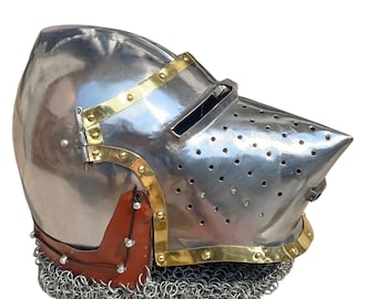 Mittelalterliche Hounskull Beckenhaube 18 Gauge Steel Knight SCA HNB Gefechtsrüstung