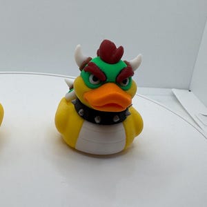 Bowser-Inspired Duck | Villain Gamer Decor | Retro Game Duck | Collectible Desk Figure