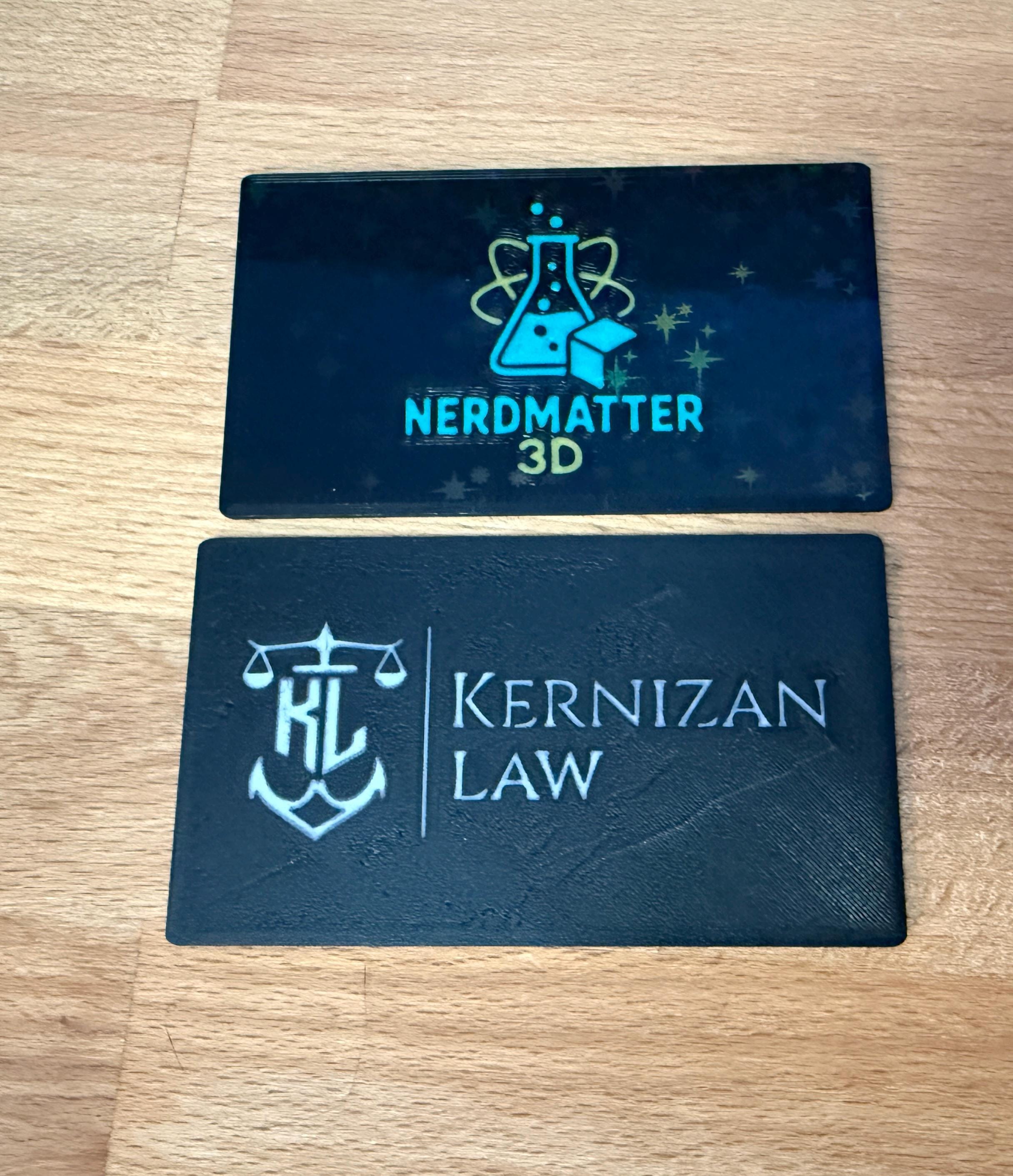 3D Printable NFC Business Card 3MF | Multicolor NFC Tag Insert +