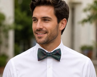 Gents Davidson Modern Tartan Bow Tie | Pure Wool, Made in Scotland, Formal Wear