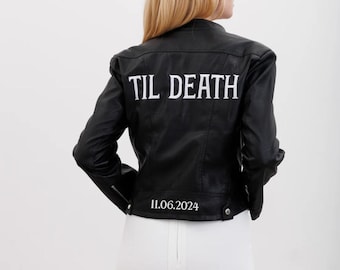 Personalized Mrs. Leather Jacket – Custom Bridal Wedding Gift
