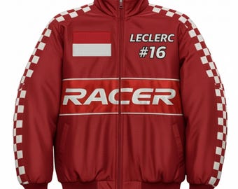 Custom Racing Bomber Jacket: Vintage Motorsport Style - Personalized Name & Number