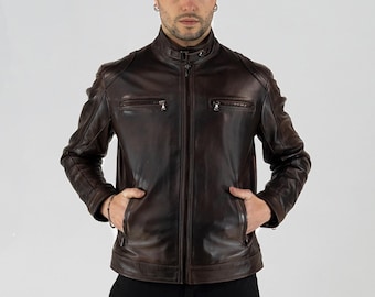 Handmade Genuine Leather Jacket | Personalized Lambskin or Sheepskin
