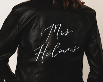 Personalized Mrs. Leather Jacket – Custom Bridal Wedding Gift