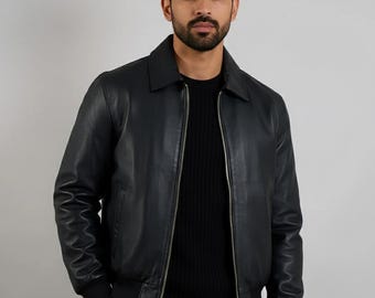 Custom Genuine Leather Jacket for Men | Personalized Lambskin