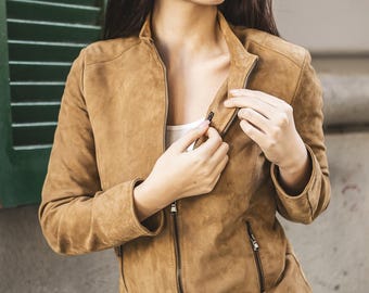 Handmade Leather Jacket for Women | Personalized Lambskin or Sheepskin