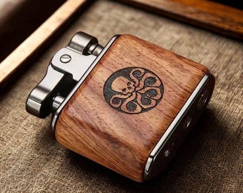 SandalWood Lighter, Retro Kerosene Lighter, Cigarette  Cigar Lighter, Gifts for Him