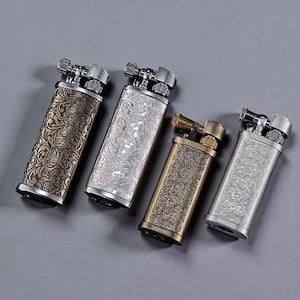 Retro Vintage Lighter, Refillable Vintage Smoking Accessory, Unique Gift for Men and Collectors image 9