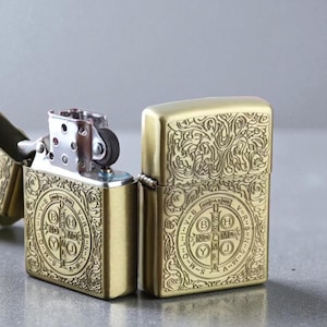 Constantine Lighter Handmade, Vintage Lighter, Original Gift, Engraved Brass Lighter, Smoking Accessory