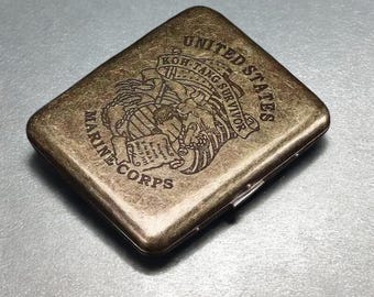 Estuche clásico retro para cigarrillos, accesorios para cigarrillos, regalo para hombre, estuche vintage para 20 cigarrillos finos.