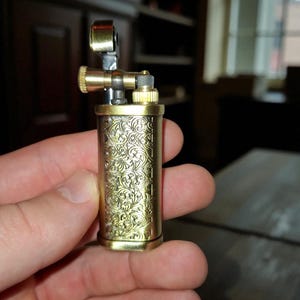 Retro Vintage Lighter, Refillable Vintage Smoking Accessory, Unique Gift for Men and Collectors image 8