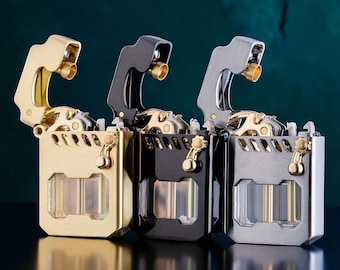 Retro Kerosene Lighter with Military-Style Mechanism, Premium Metal Design in 3 Colors – Windproof Vintage Gift for Collectors