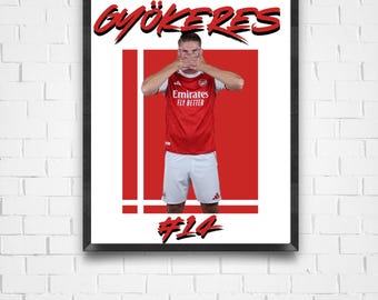 Viktor Gyökeres SIGNED Arsenal 25/26 Home Jersey/shirt - COA