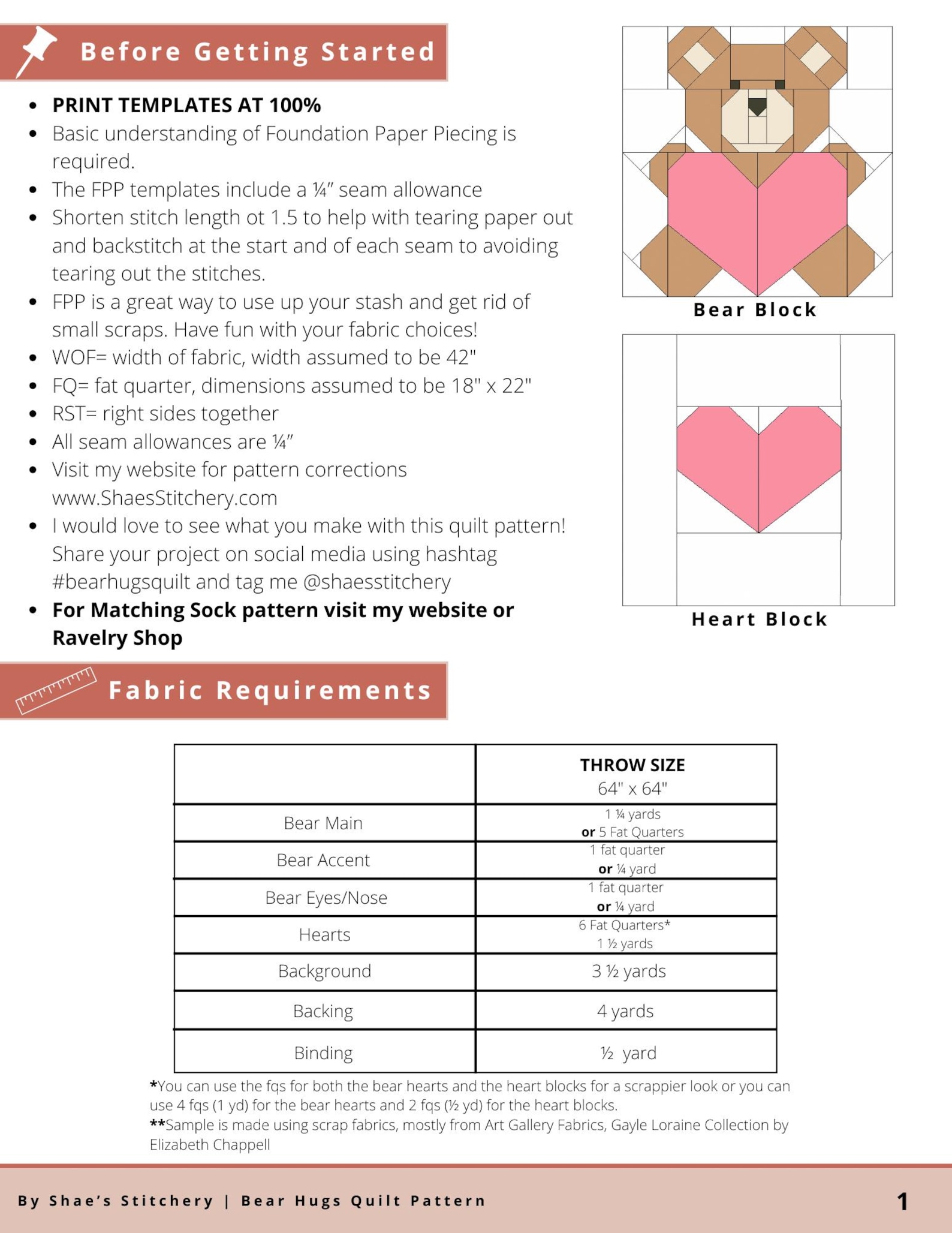 Bear Hugs Quilt Pattern- PDF - Etsy