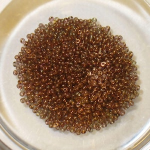 Roman Leather Brown Micro Seed Beads - Antiques, Opaque Size 16-17