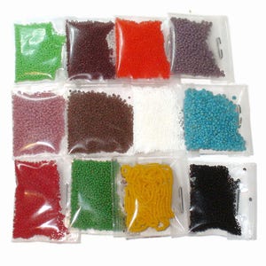Assorted Lot of Opaque Antique Size 18/0 Micro Seed Beads